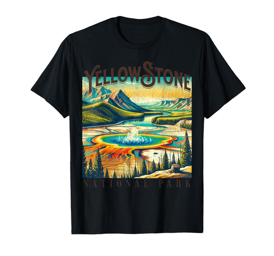 Yellowstone Grand Prismatic Spring Geothermal Vintage T-Shirt