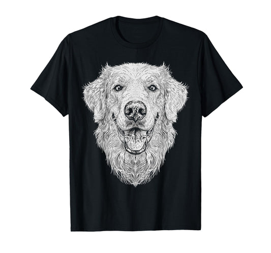 Golden Retriever Dog Motif Pet Illustration Golden Retriever T-Shirt