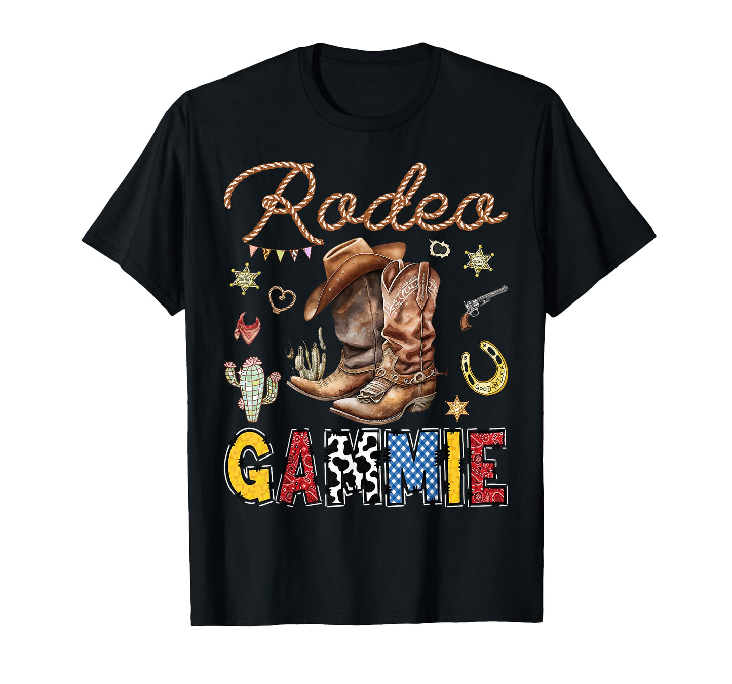 Rodeo Gammie Western Cowboy Birthday Matching Family T-Shirt