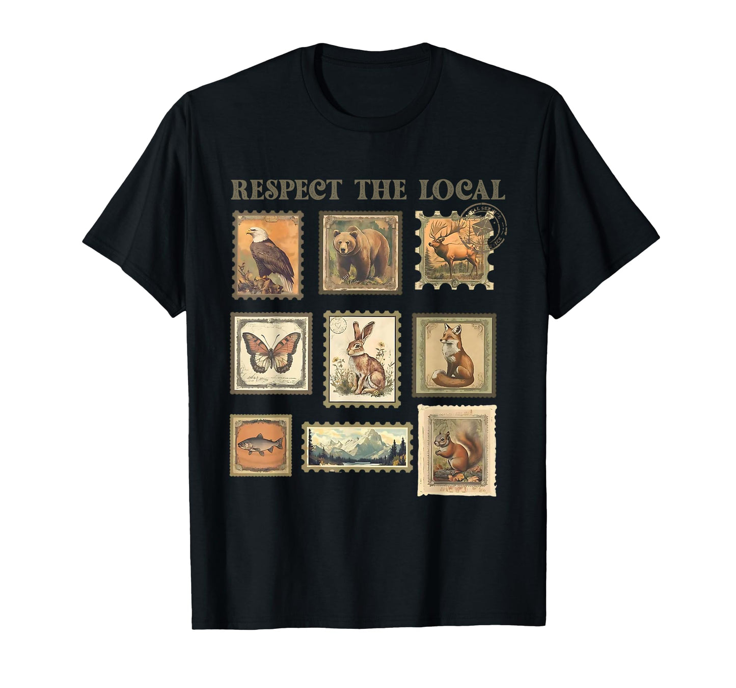 Respect Locals Wildlife Nature Art Sustainable Conservation T-Shirt