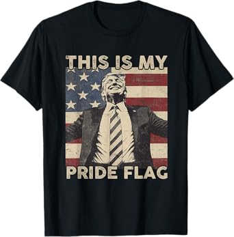 This Is My Pride Flag Trump USA Flag 4th of July T-Shirt