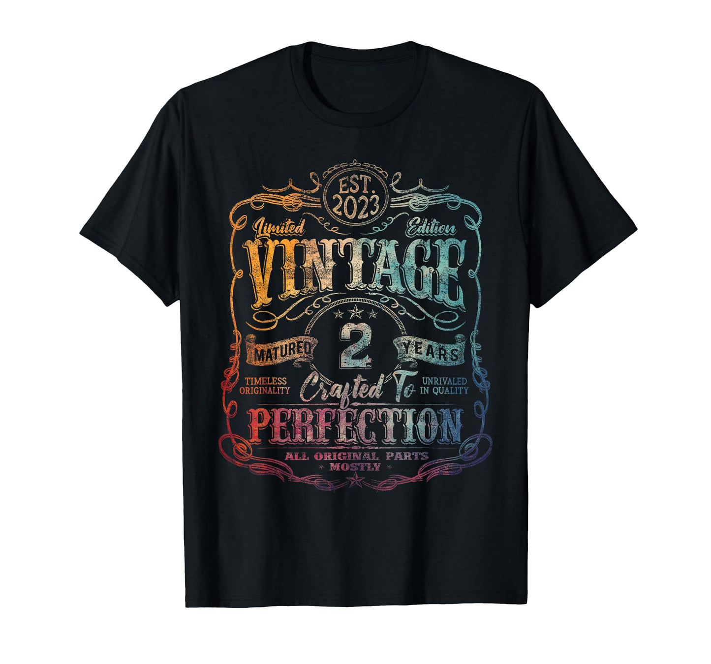 Vintage 2023 Limited Edition Shirt 2 year old 2nd Birthday T-Shirt