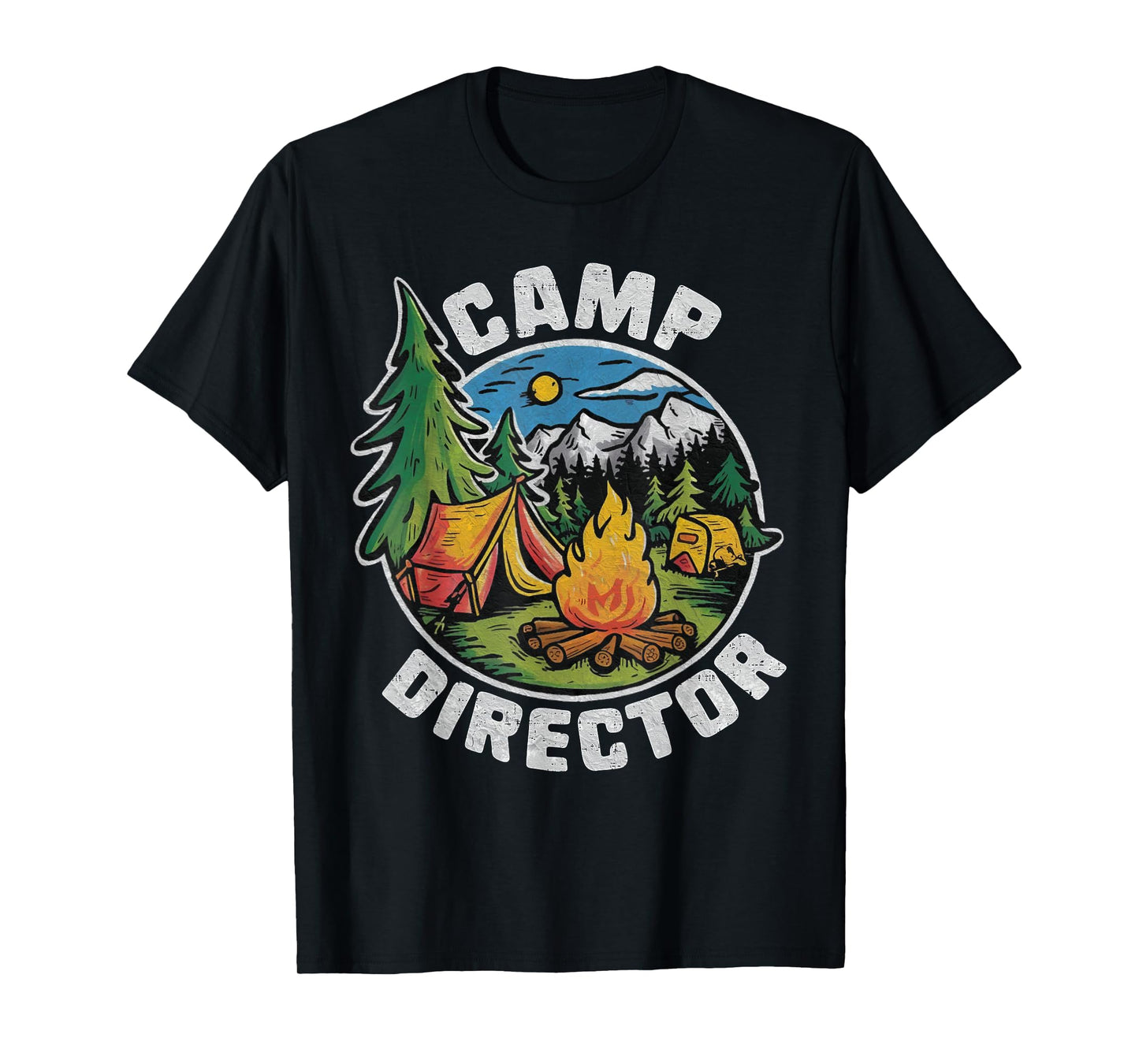 Retro Camp Director Camping Summer Camp Funny Camper Staff T-Shirt