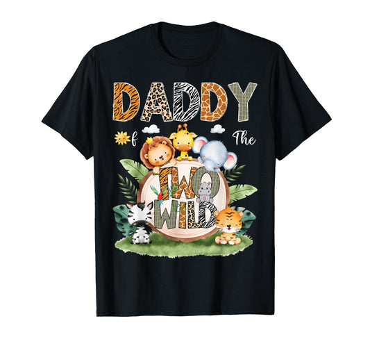 Daddy Of The Two Wild 2Nd Birthday Safari Animal Lover T-Shirt
