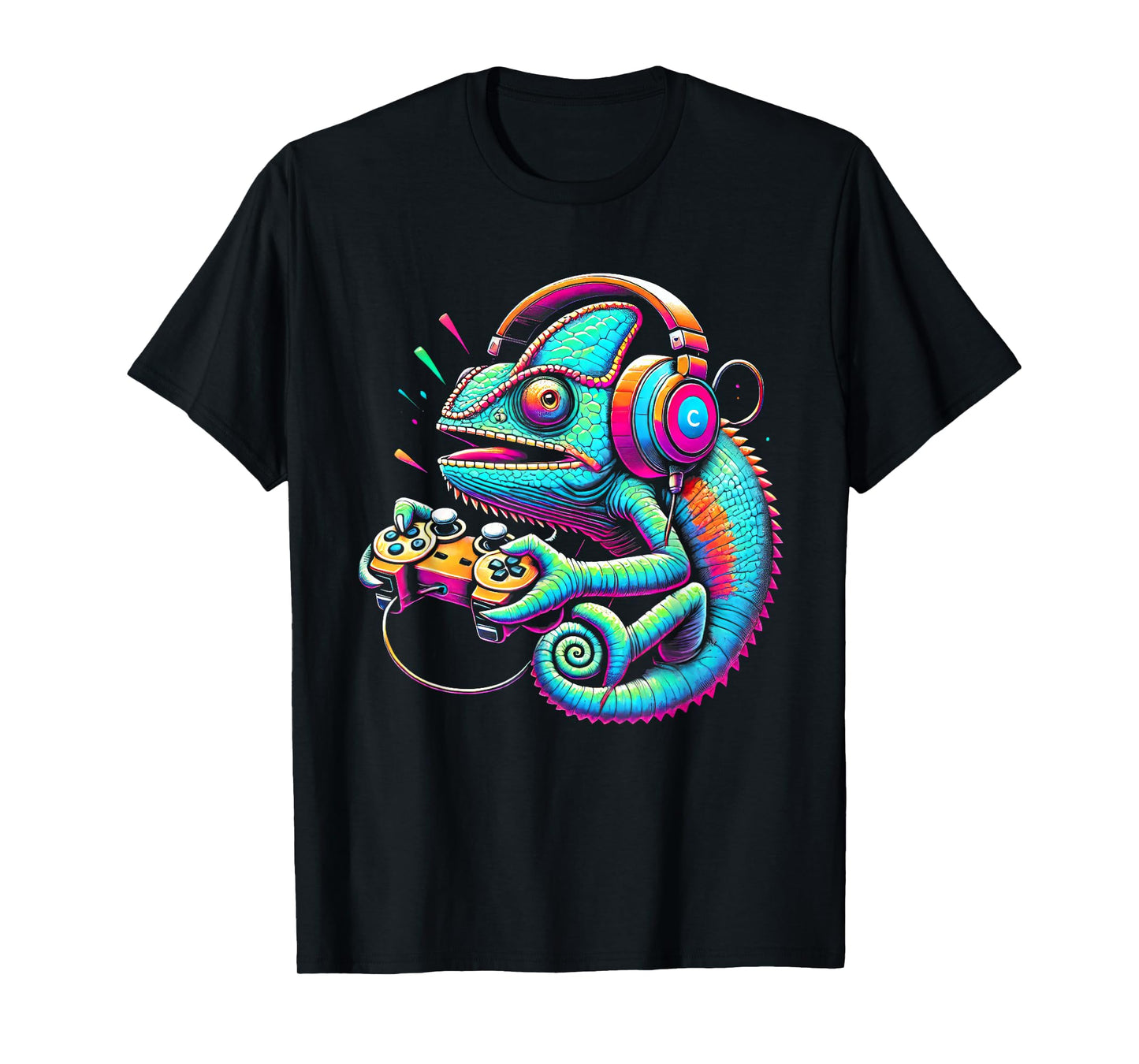 Chameleon Video Game Controller Funny T-Shirt