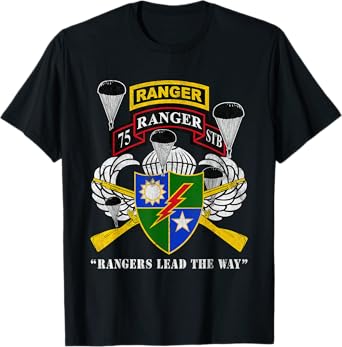 75th Ranger Regiment Parachutist Badge Rangers Lead The Way T-Shirt