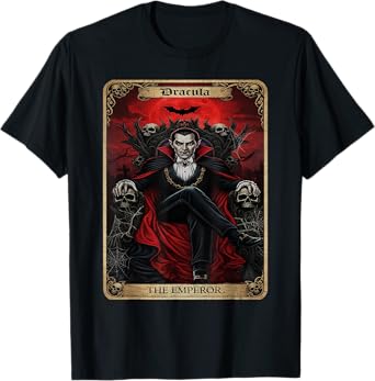 Dracula The Emperor Tarot Card Spooky Halloween Men Women T-Shirt