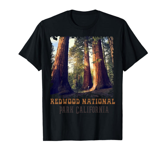 Humboldt Redwoods Retro US California state Vintage parks T-Shirt