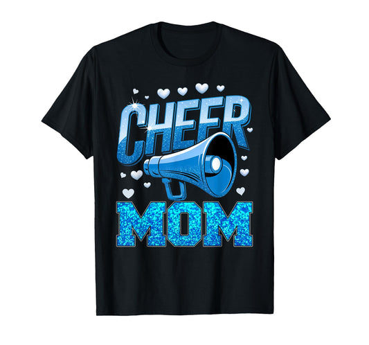 Cheer Mom Blue White T-Shirt