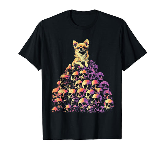 Chihuahua Dog Skeleton T-Shirt for Men Women Kids