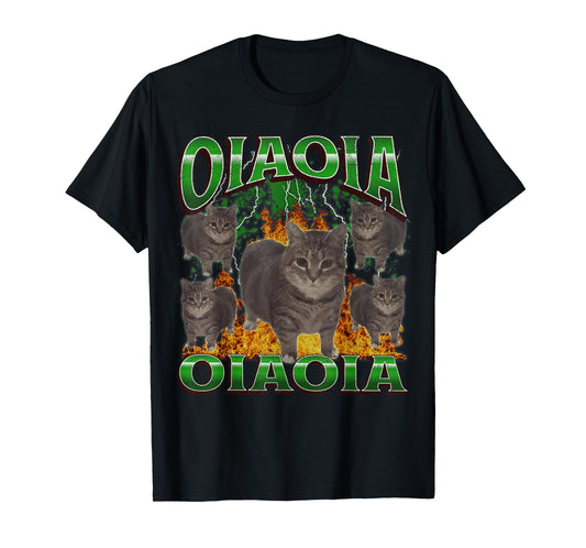 Funny Oiia Oiia Cat Meme Bootleg Graphic T-Shirt for Men Women