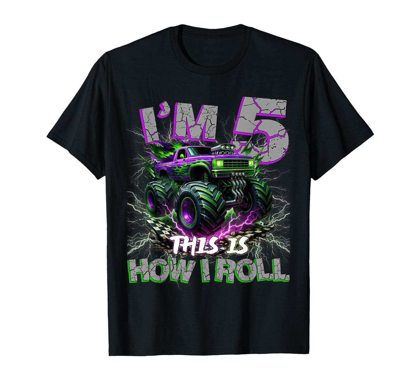 Im 5 Years Olds Monster Truck 5th Birthday Boy Gifts Outfit T-Shirt