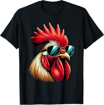 Cool Rooster Design For Men Women Kids Chicken Rooster Lover T-Shirt