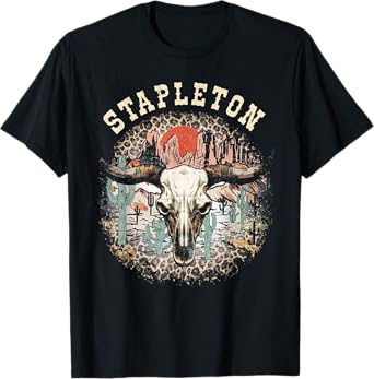 Vintage Stapleton Cactus Western Deserts Funny Cow & Leopard T-Shirt