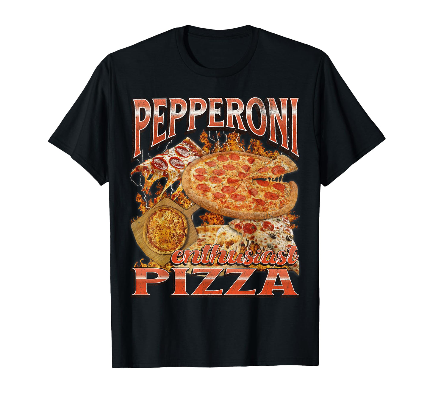 Funny Pepperoni Pizza Oddly Specific Meme Bootleg Graphic T-Shirt