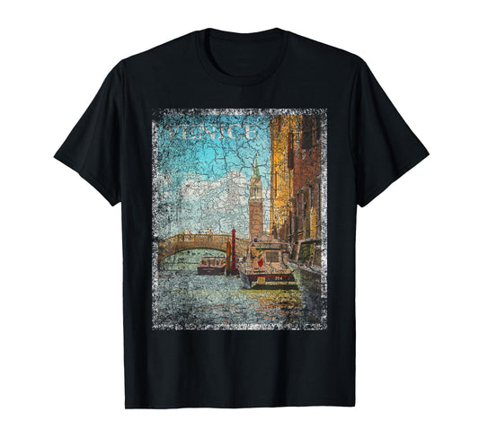 Venice Italy Vacation Vintage Retro Travel Holiday Gift T-Shirt