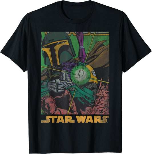 Star Wars Boba Fett Vintage Comic Book T-Shirt