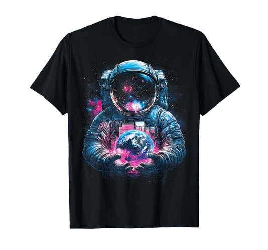 Astronaut Planet Earth Outer Space Galaxy Universe Science T-Shirt