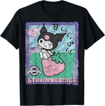 BONRI Kuromi Strawberry Picking Strawberries Farm sleeve/type T-Shirt