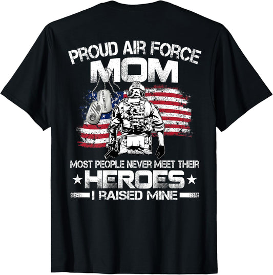 Proud Air Force Mom Air Force Graduation Mom USAF Heroes T-Shirt