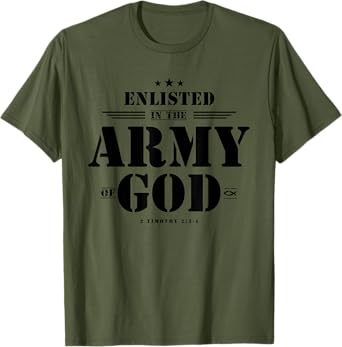 Christian Gifts Religious Bible Verse Scriptures God's Army T-Shirt
