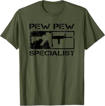 Pew Pew Specialist - 5.56 Pro Gun AR15 Rifle M4 Funny Gun T-Shirt