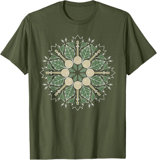 Banjo Mandala Bluegrass, Mindfulness & Nature Graphic T-Shirt