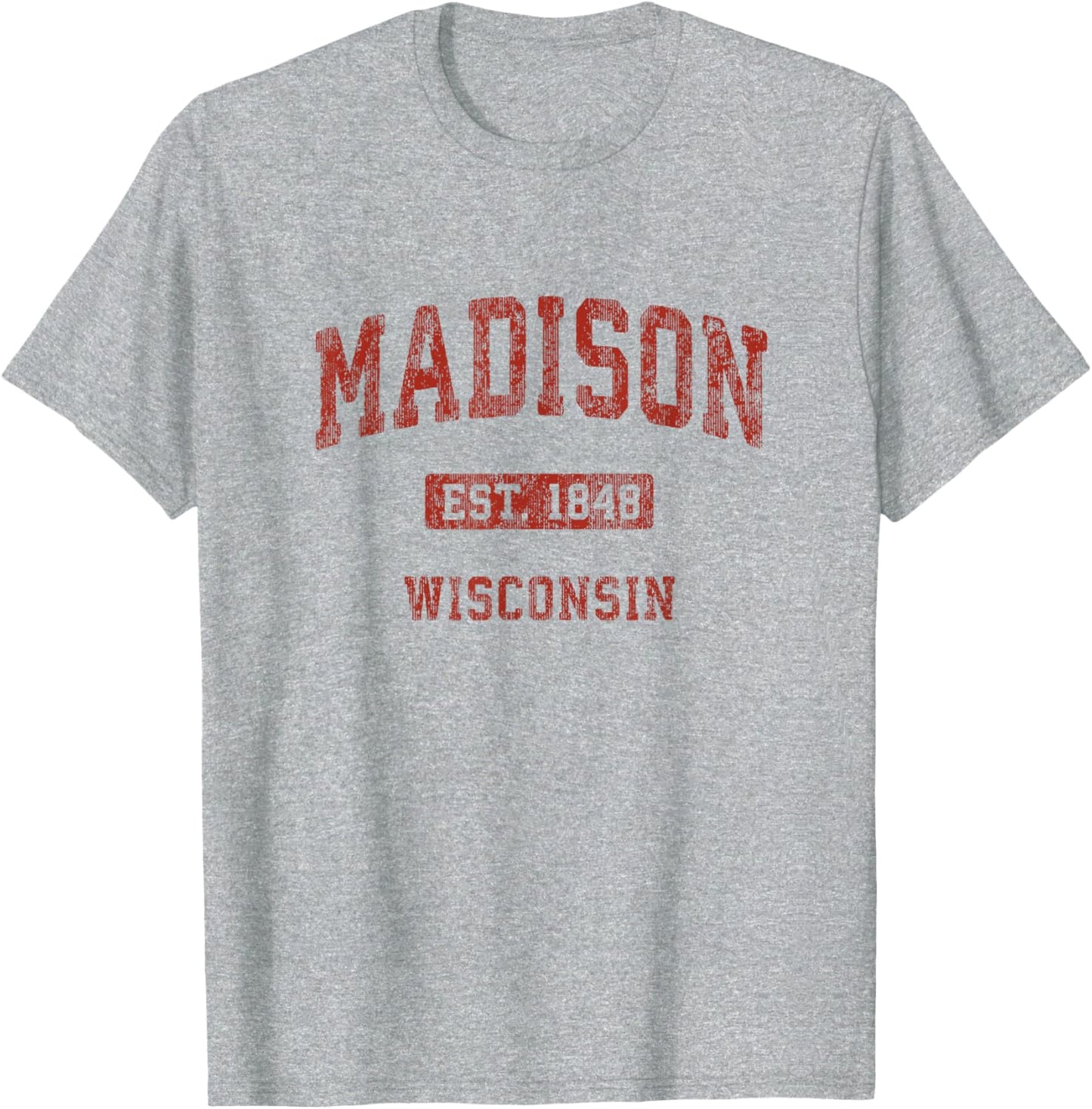 Madison Wisconsin WI Vintage Athletic Sports Design T-Shirt