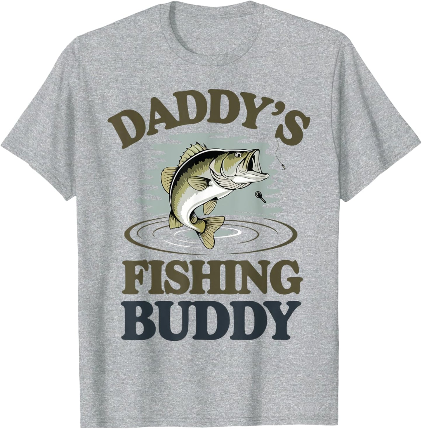 Boy Daddys Fishing Buddy Funny Bass Fisherman Youth Toddler T-Shirt