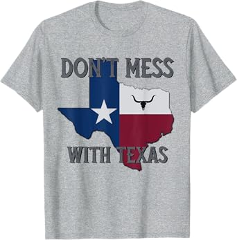 Texas Don't Mess With Vintage Texas Longhorn Lone Star State T-Shirt